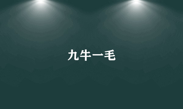 九牛一毛