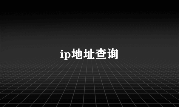 ip地址查询