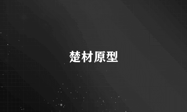 楚材原型