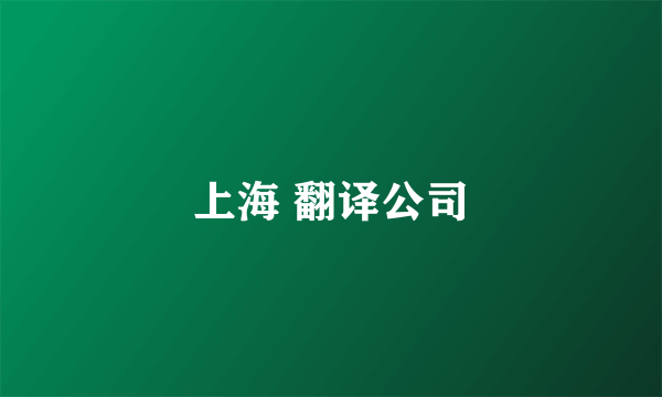 上海 翻译公司