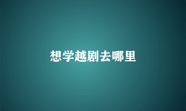 想学越剧去哪里