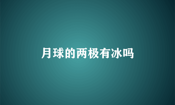 月球的两极有冰吗