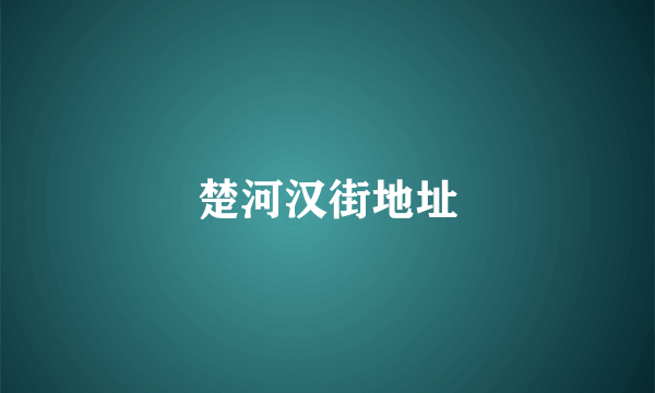 楚河汉街地址
