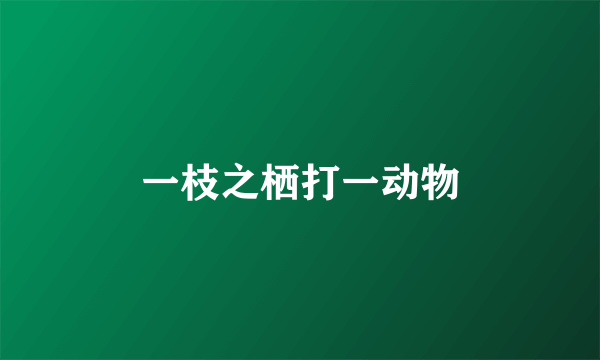 一枝之栖打一动物