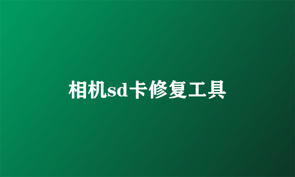 相机sd卡修复工具