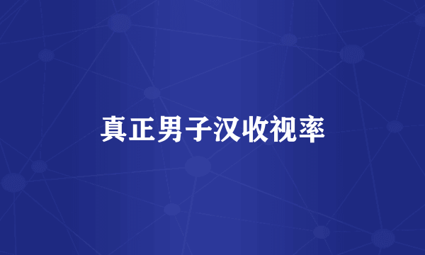 真正男子汉收视率