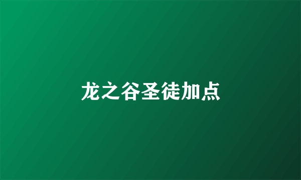 龙之谷圣徒加点