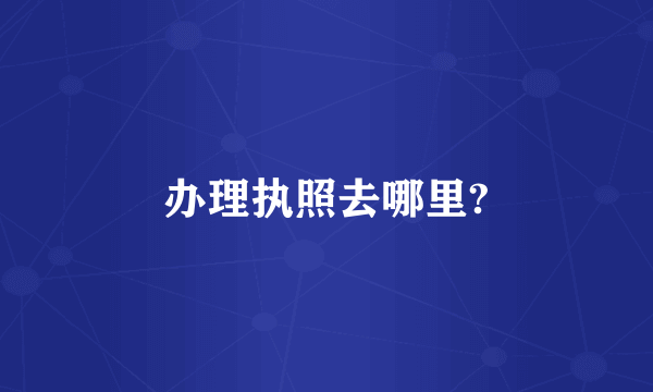 办理执照去哪里?
