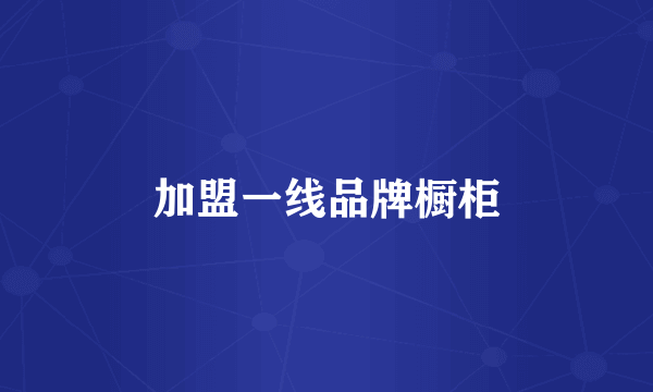 加盟一线品牌橱柜
