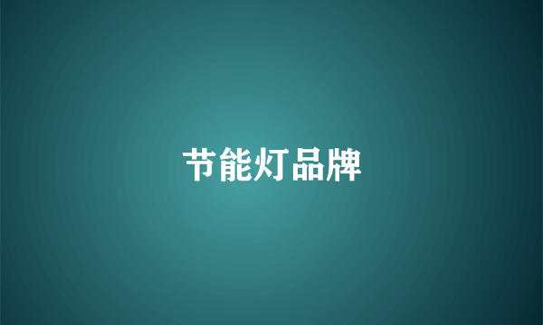 节能灯品牌