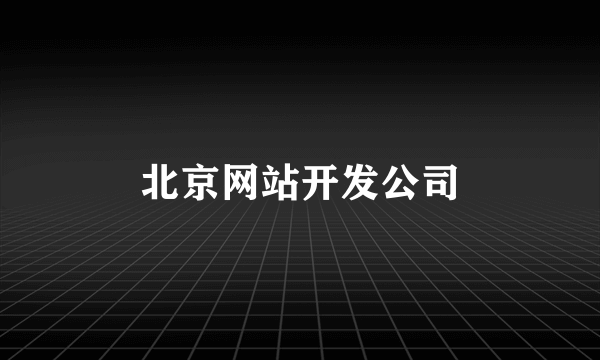 北京网站开发公司