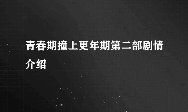 青春期撞上更年期第二部剧情介绍