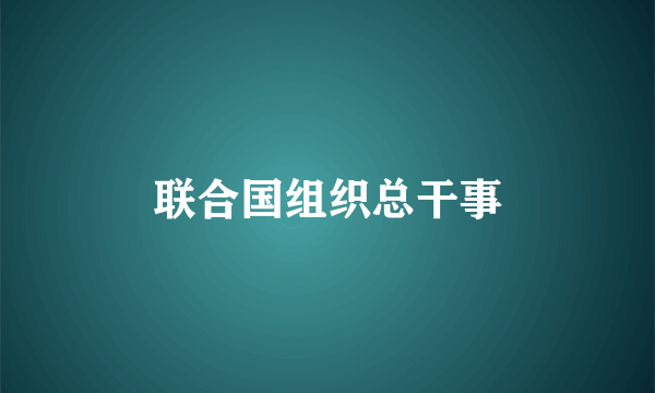联合国组织总干事