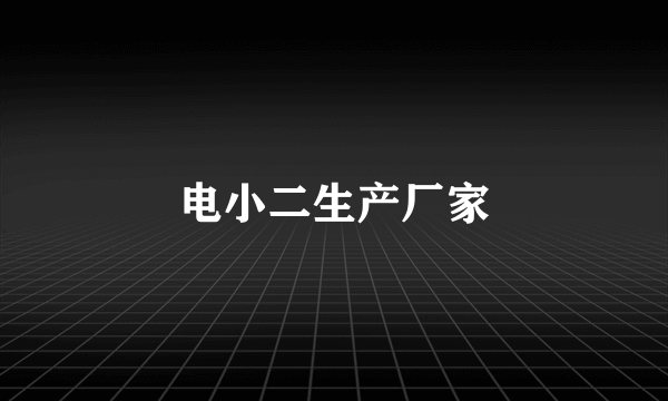 电小二生产厂家