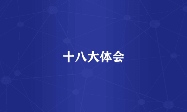 十八大体会