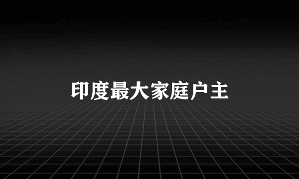 印度最大家庭户主