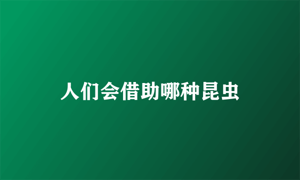 人们会借助哪种昆虫