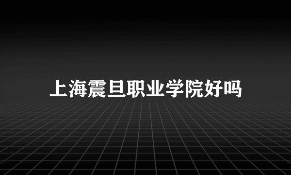 上海震旦职业学院好吗