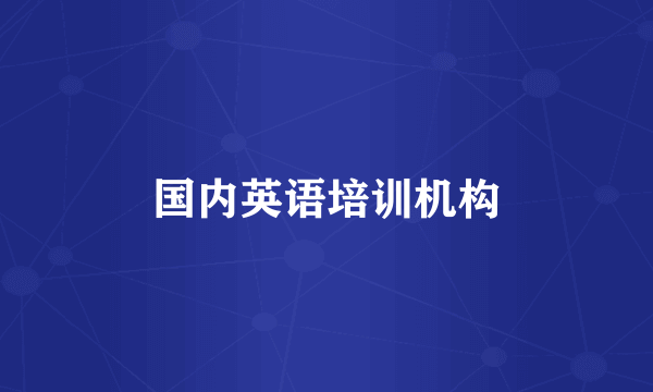 国内英语培训机构