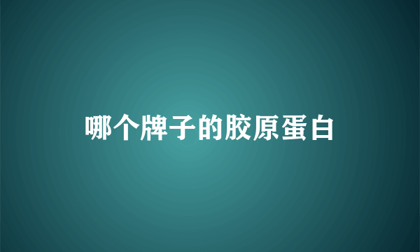 哪个牌子的胶原蛋白