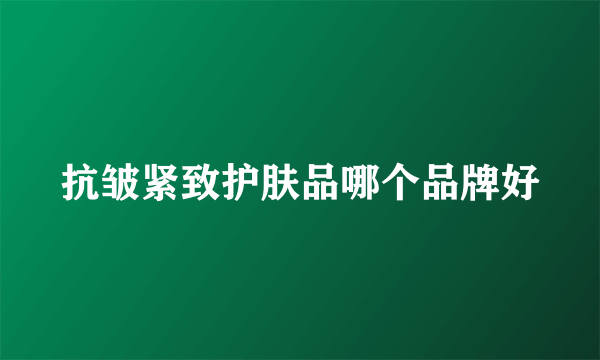 抗皱紧致护肤品哪个品牌好