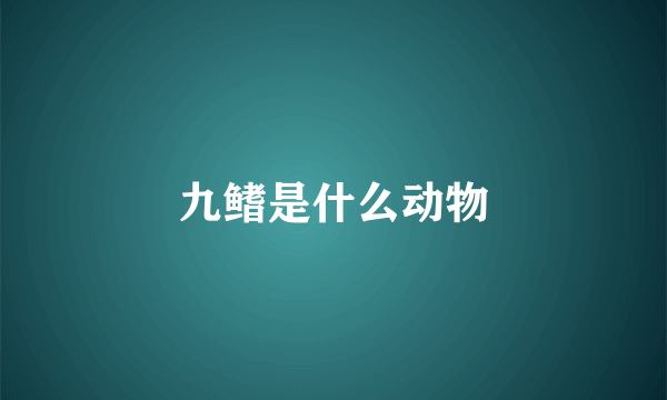 九鳍是什么动物