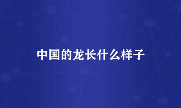中国的龙长什么样子