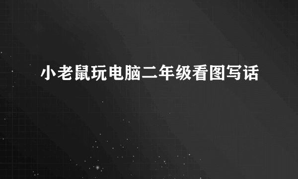 小老鼠玩电脑二年级看图写话