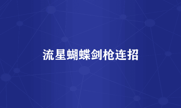 流星蝴蝶剑枪连招