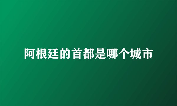 阿根廷的首都是哪个城市