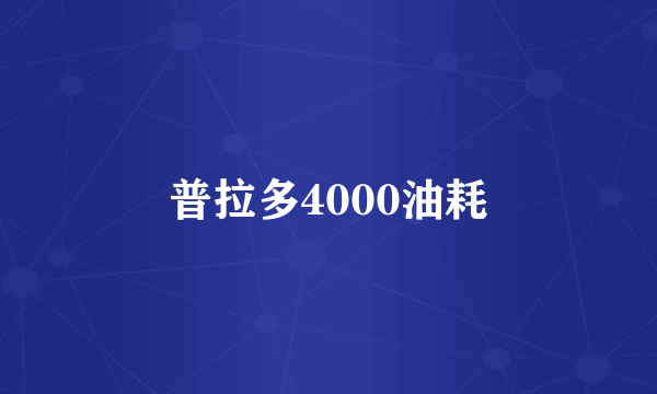 普拉多4000油耗
