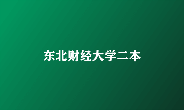东北财经大学二本