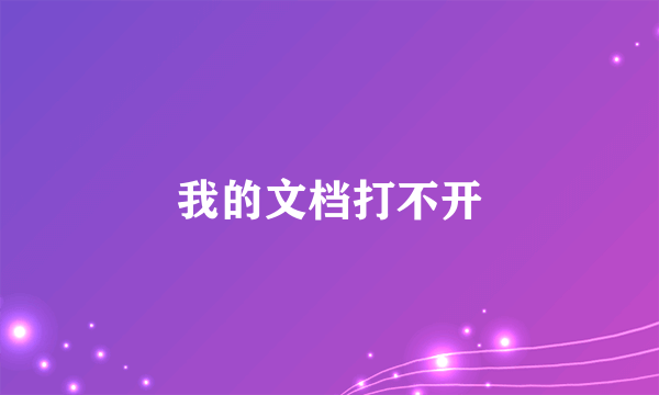 我的文档打不开