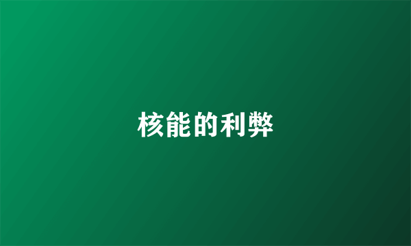 核能的利弊