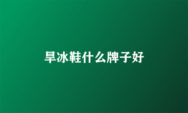 旱冰鞋什么牌子好