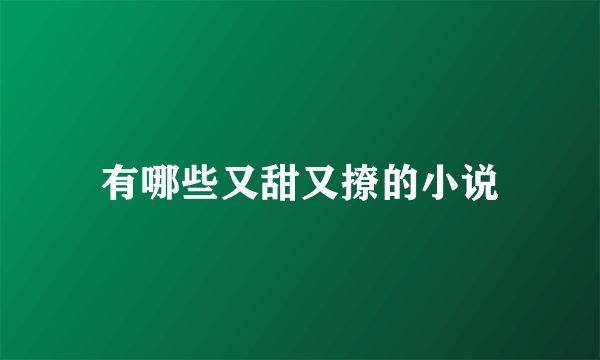 有哪些又甜又撩的小说