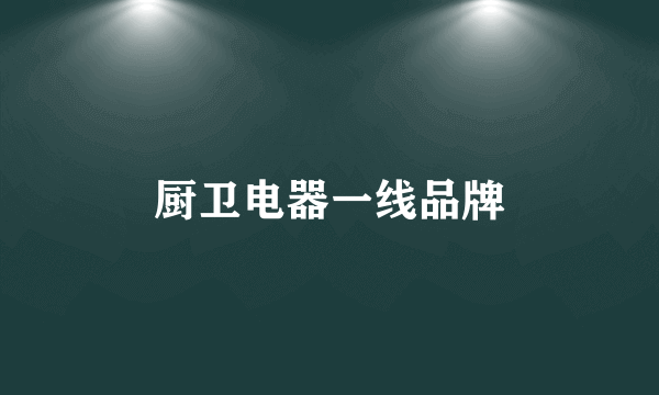 厨卫电器一线品牌