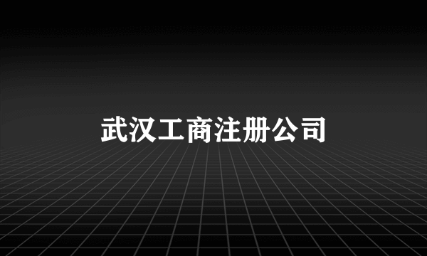 武汉工商注册公司