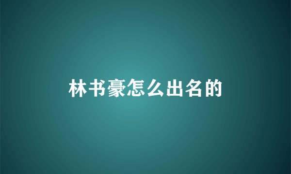 林书豪怎么出名的