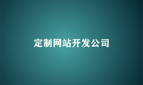 定制网站开发公司