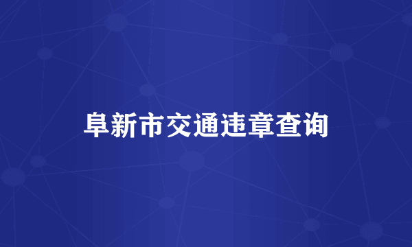 阜新市交通违章查询