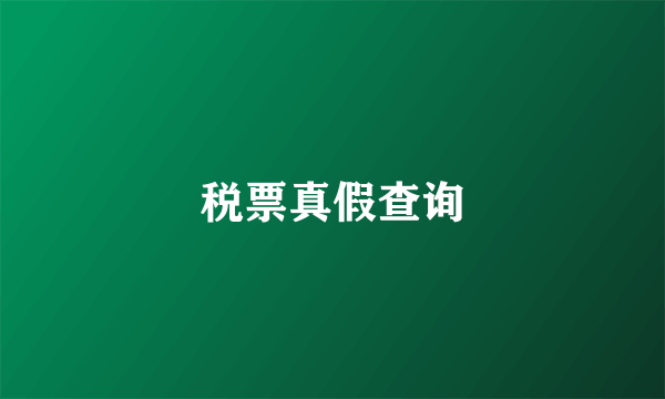税票真假查询