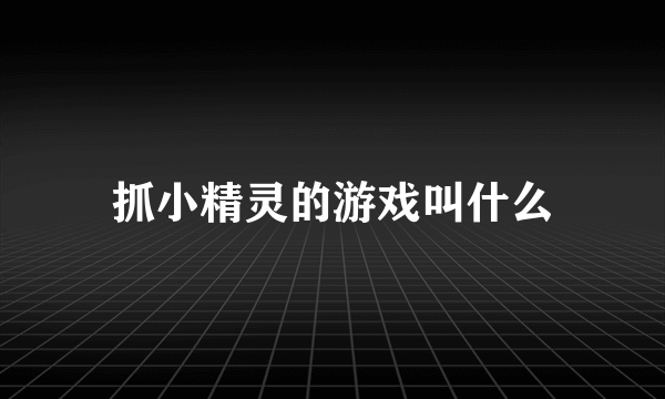 抓小精灵的游戏叫什么