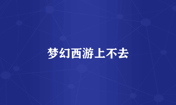 梦幻西游上不去