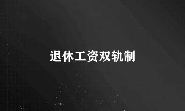 退休工资双轨制