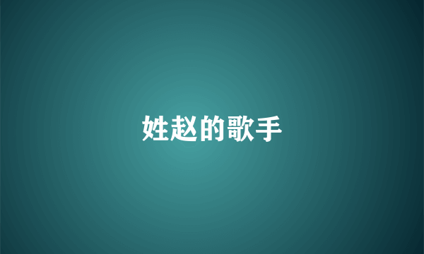 姓赵的歌手