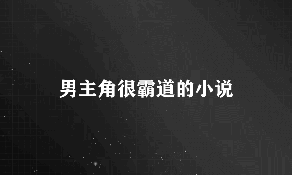 男主角很霸道的小说