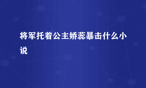 将军托着公主娇蕊暴击什么小说