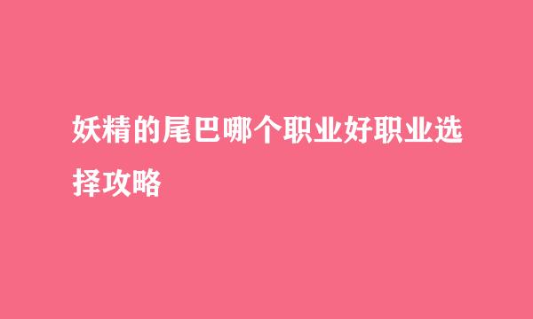 妖精的尾巴哪个职业好职业选择攻略