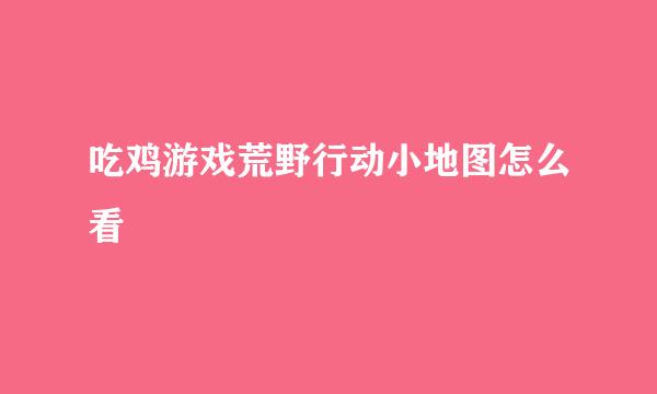 吃鸡游戏荒野行动小地图怎么看